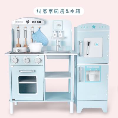 China Hot Selling Custom Toddler Wooden Pretend Cooking Pretend Role Play Set Children Environmental Friendly Wooden Kitchen Toys For Girls for sale