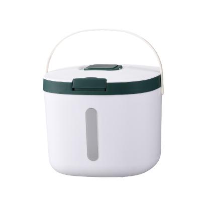 China Freshness Preservation Moisture-Proof Moisture-Proof Window PP+PS Insect-Proof Transparent Automatic Kitchen Rice Bucket Plastic Sealed Storage Box for sale