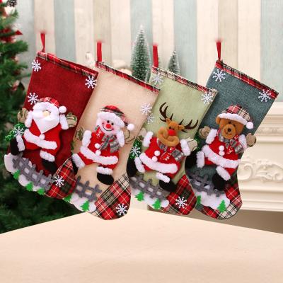 China Hanging Socks Santa Luxury Stocking Decoration Christmas Custom Christmas Gift Wholesale Cute for sale