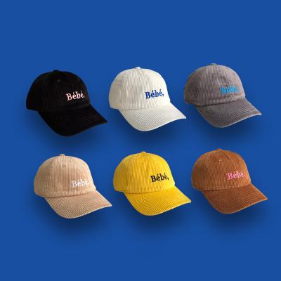 China Fashion JOINT Baseball Hats Sports Hats Letter Embroidery Corduroy Hat White Women for sale