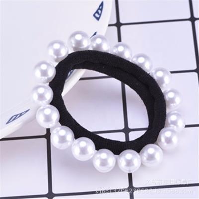 China Korean version of creative soft seamless high elasticity of a new children's pearl hair rope elastic band for sale