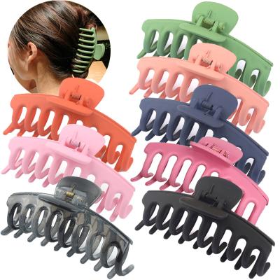 China High quality ! Hot Selling Custom Made Matte Vintage Plastic Large Nonslip Acrylic Strong Hold Hair Claw Clips For Women Thin Hair for sale