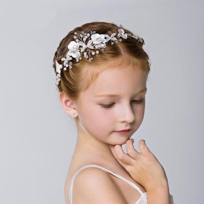 China Sweet Wholesale Korean Children's Hair Accessories Girl's Princess Diamond Hair Band Birthday Performance for sale