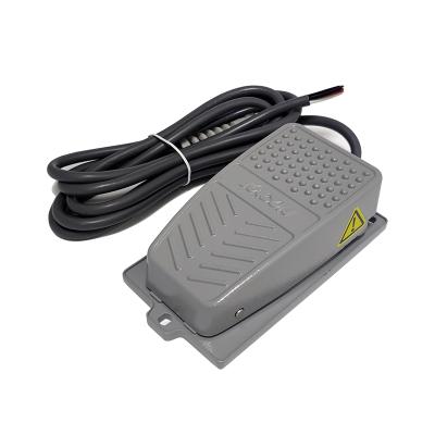 China KACON Miniature Die-Casting Aluminum Gray Industrial Aluminum Pedal Foot Switch with 2m Cable for sale