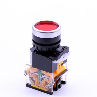 China 1NO 1NC Clamped Switch Push Button 22mm Mounting Diameter 1NO+1NC for sale