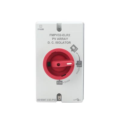 China IP66 2/4 Pole 16A/25A/32A 1200VDC PV DC Isolator Solar Switch ELR2 for sale