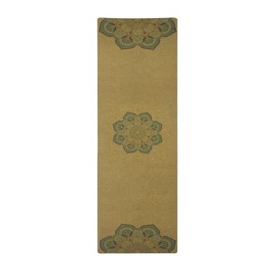 China Yoga Exercises High Quality Custom Print Natural Rubber Non Slip Eco Recycled Cork Yoga Mat for sale