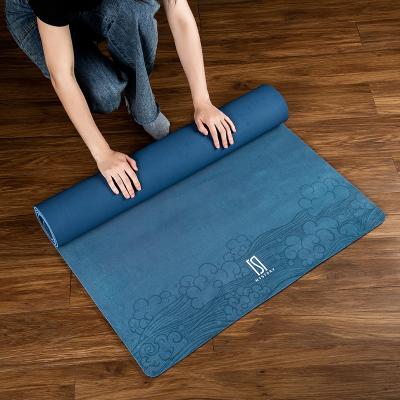 China Yoga Exercises Dropshipping OEM Private Label Suede Tape Double Sided Non-Slip Yoga Mat for sale