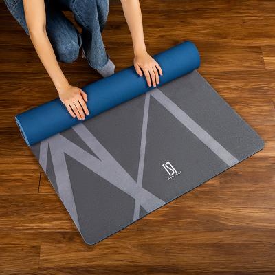 China Custom Logo 6mm Non Slip Eco Friendly Yoga Exercises Non Slip Suede Tape Yoga Mat for sale