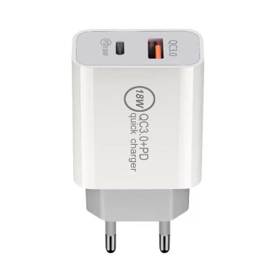 China 2020 New Arrival 5v 3a EU/US/AU Plug Phone Charger QC3.0 Wall Charger 18W Palladium Palladium USB Charger for sale