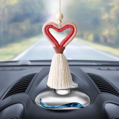 China Accessories Pendant Rainbow Hand - Woven Patch Car Pendant Accessories Heart Shape Hand Pendant Lovely - Woven Car Patch Pendant for sale