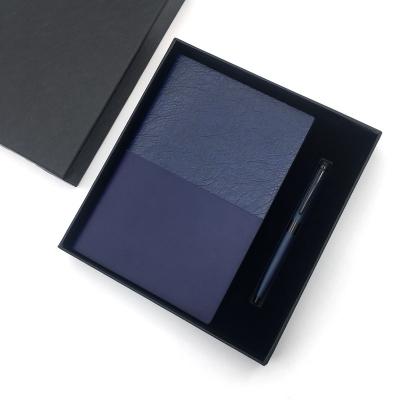 China Stationery Customized Luxury Business Pu Leather Notebook and Pen Gift Set for sale