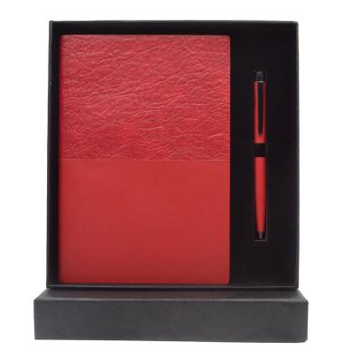 China 2023 New Product Luxury Business PU Leather Notebook and Pen Gift Set with Custom Logo for sale