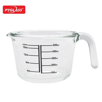 China SLYPRC Home Appliances Borosilicate Measuring Cup Viable Glass Cup /0 2 .5 Liter / 16 Ounce for sale