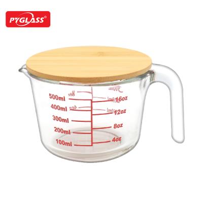 China Sustainable Hot Sale Glass Measuring Cup Set (2 Pieces, Microwave & Oven Safe) Clear for sale