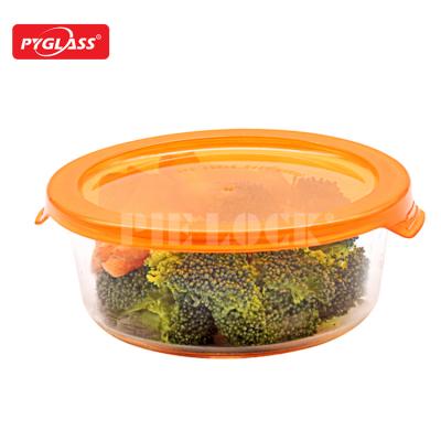 China Multificational Sustainable New Designed Glass Food Container With BPA Free Plastic Food Container Lid for sale