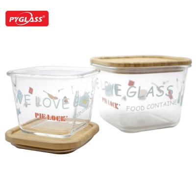 China NEW Extra&Extra Large Sustainable Glass Food Container With Lid , Square Glass Food Containers for sale