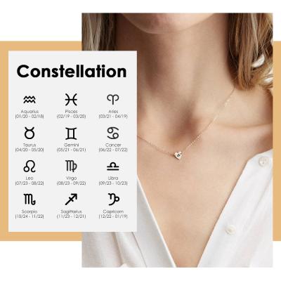 China Environmental Friendly Personalized Women Jewelry Heart Pendant With Star Sign Image Engrave Custom Charm Necklace For Girlfriend for sale