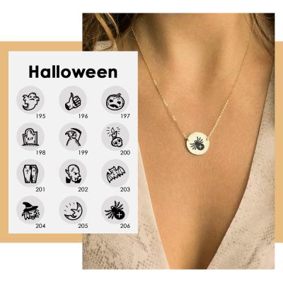 China Environmental Friendly Designs Halloween Charms Cute Punk Festival Gift Mum Coin Metal Ghosts 15mm Silver Gold Plated for sale