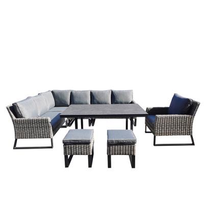 China Latest Trend Eco-freindly Factory Price Patio Outdoor Garden Sofa Set Outdoor Rattan Furniture Set for sale