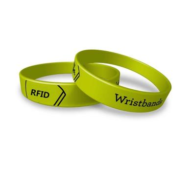 China Waterproof/China OEM Rfid Nfc Wrist Band Silicone Rubber Colorful Passive Waterproof Wristband 13.56mhz For Access Control for sale