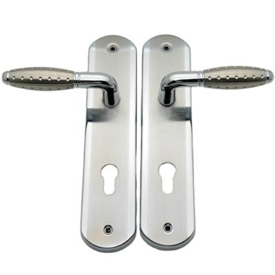 China Modern Aluminum Handle Iron Plate Compete Door Lock Door Handle Big Size Handle Lock for sale