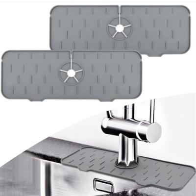 China Amazon Hot Stocked Silicone Sink Mat Sink Guard Drip Catcher Faucet Silicone Mat for sale