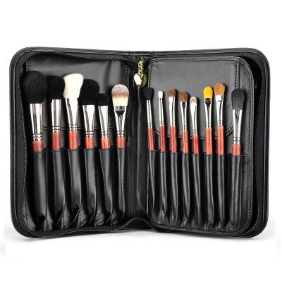 China Fan Brush Goat Hair Private Label 29 Pcs Make Up Brush Set Brown Color for sale