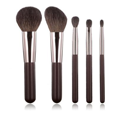 China Angular Blush 5 Pcs New Arrival High Quality Custom Portable Goat Hair Makeup Brush Set for sale