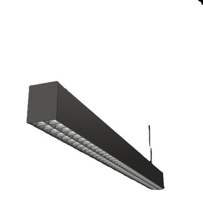 China Easy Installation Commercial Use Aluminum Black Or White LED Recessed Linear Grille Light for sale