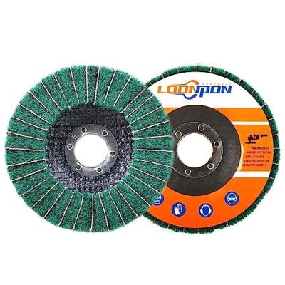 China High Performance Long Life 4.5 Inch Nylon Fiber Fin Discs Matched Sanding Grinding Polishing Wheels For Angle Grinder Polishing Tools for sale