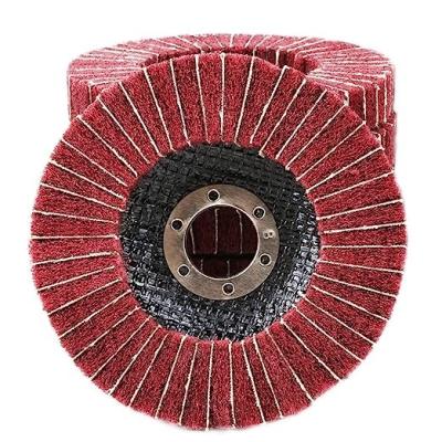 China High Performance 4-1/2 Inch Fiber Fin Disc 115mm Scrubbing Pad Nylon Polishing Wheel Long Life For Angle Grinder Clean And Remove Paint Coat Rust for sale