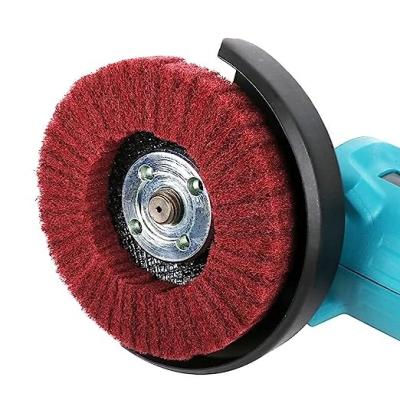 China High Performance 4-1/2 Inch Fiber Fin Disc 115mm Scrubbing Pad Nylon Polishing Wheel Long Life For Angle Grinder Clean And Remove Paint Coat Rust for sale