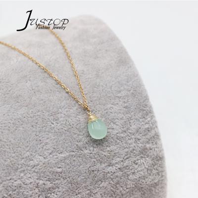 China Wholesale Price Initial Necklace Design Light Bulb Jewelry Necklace Brass Chain Lead Free Nickel Free Stainless Steel Charm Jade Necklace for sale