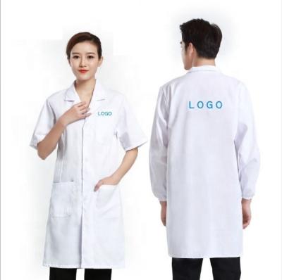 China High quality unisex hospital women men scrubs white label hospital nurse clothing docotor uniform lab coat for sale