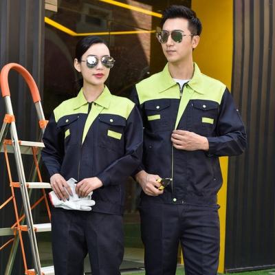 China Cotton Blended Anti-Static Work Wear Suit Men Women Welding Safety Car Repair Jacket Mechanic Coveralls Workshop Work Auto Uniform for sale