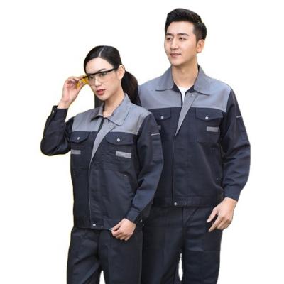 China Cotton Blended Long Sleeves Reflective Car Workshop Gas Station Welding Suits Clothes Clothing Suits Mechanical Overalls Men Women Working Uniforms for sale