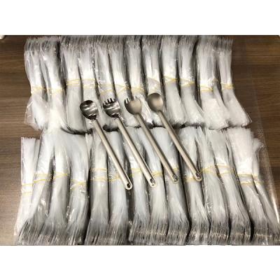 China Western Titanium Forks , Spoons Titanium Tableware For Camping for sale