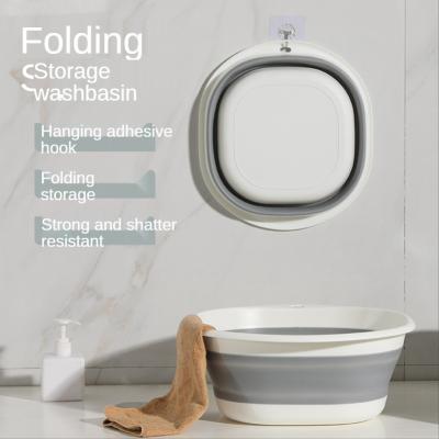 China Flexible Portable Folding Cleaning Bathtub Laundry Tub Wash Basin Kitchen Sink Clothes Storage Dirty Underwear Basin Flexible Massage for sale