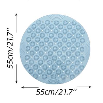 China Anti Skid Bathroom Mat Massage Pad Foot Safety Bath Shower Non-Slip Round Bathroom Mat Floor Drainage Suction Cup Anti Skid Pad for sale