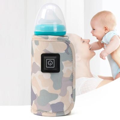 China Safety Child Portable USB Baby Bottle Travel Milk Warmer Insulation Thermostat Infant Feeding Bottle Heated Food Warmer Cover for sale