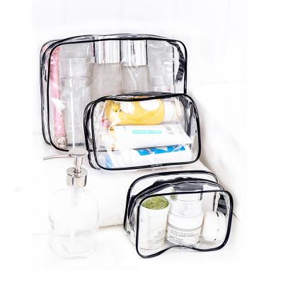 China Transparent Clear Bathroom Makeup Bag Organizer For Cosmetics Women Travel Cosmetic Toiletry Bag PVC Make Up Storage Bath Toiletries Wash Bag for sale