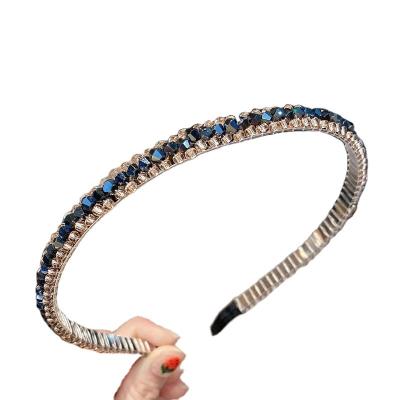 China Shiny Korean Fashion Rhinestone Headband For Female Lady Elegant Hair Bands Crystal Hair Hoop Fashion Luxury Headband Women Hair Accessories for sale