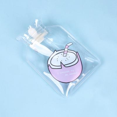 China 2022 Factory wholesale popular cute hot water bag winter PVC hot water bag mini filled cartoon transparent hand warmer bag for sale