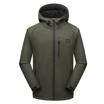 China Waterproof 2022 Winter Hot Sale Heated Jackets For Men And Women Soft Shell Heating Coat Hooded Usb Smart Electric Thermal Heated Jacket for sale