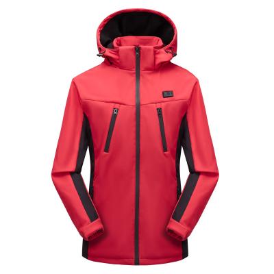 China Waterproof 2022 Winter Hot Sale Heated Jackets For Men And Women Soft Shell Heating Coat Hooded Usb Smart Electric Thermal Heated Jacket for sale