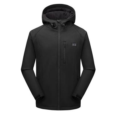 China Waterproof 2022 Winter Hot Sale Heated Jackets For Men And Women Soft Shell Heating Coat Hooded Usb Smart Electric Thermal Heated Jacket for sale