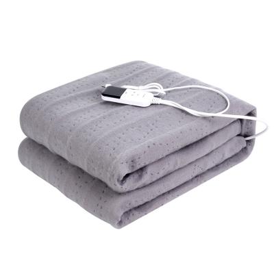 China 2022 New Gray Electric Heated Electric Blanket Anti-static Winter Timing Temperature Adjusting Throw Blanket Electric Home Heated Mattress for sale