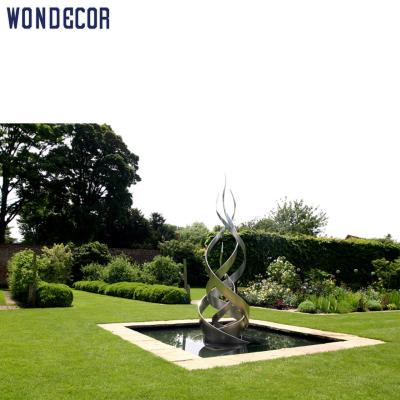 China China Wondecor Large Outdoor Abstract Garden Mirror Polishing Stainless Steel Metal Fountain Sculpture for sale