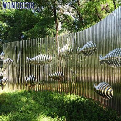 China China Large Metal Outdoor Stainless Steel Fish Sculpture For Garden Decoration for sale